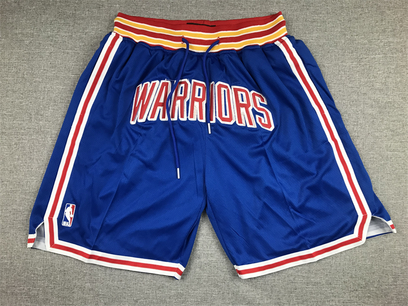 Cheap Men 2022 NBA Men Golden State Warriors blue shorts shorts2